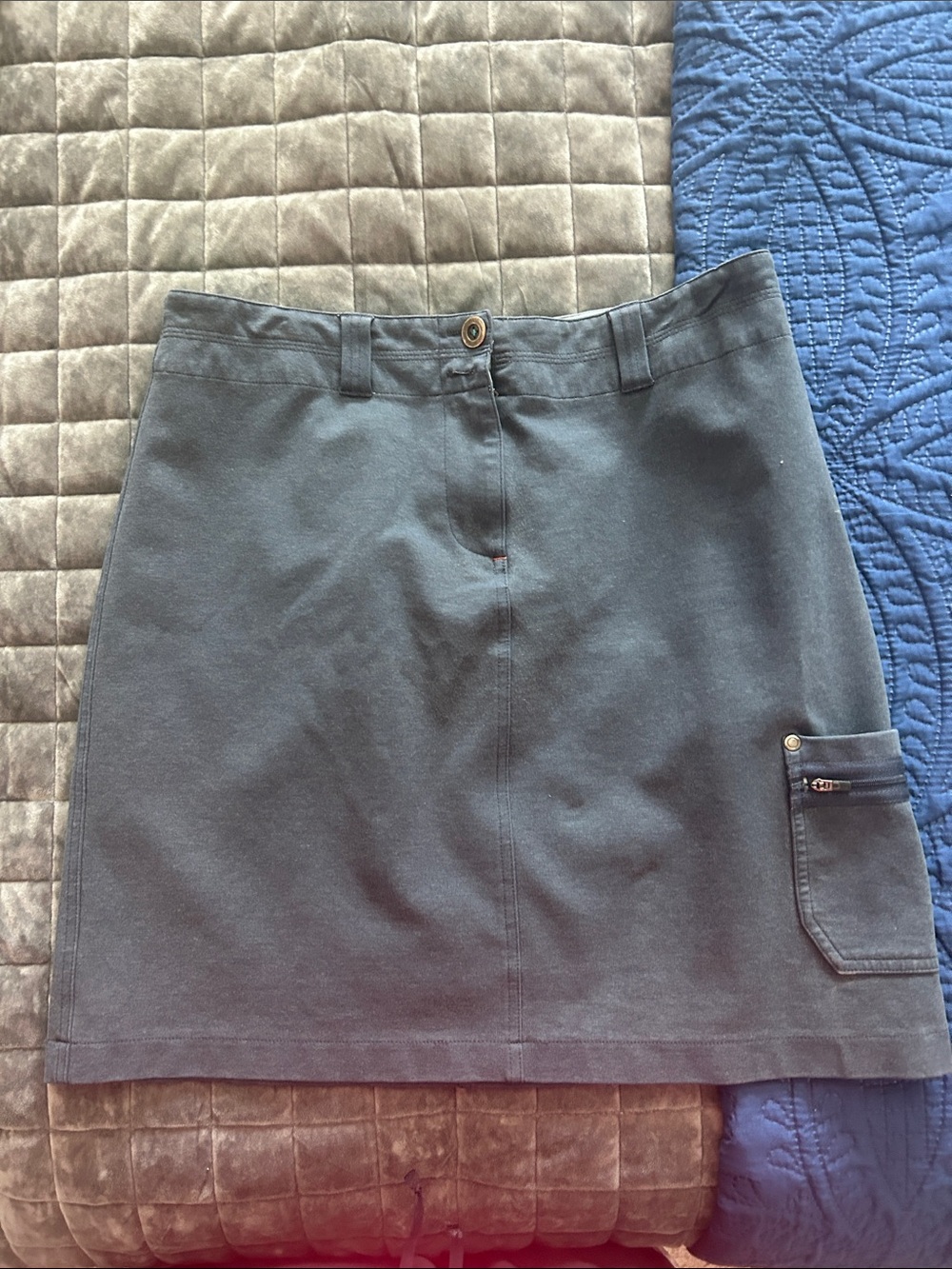 Title Nine blue mini skirt with cargo pocket